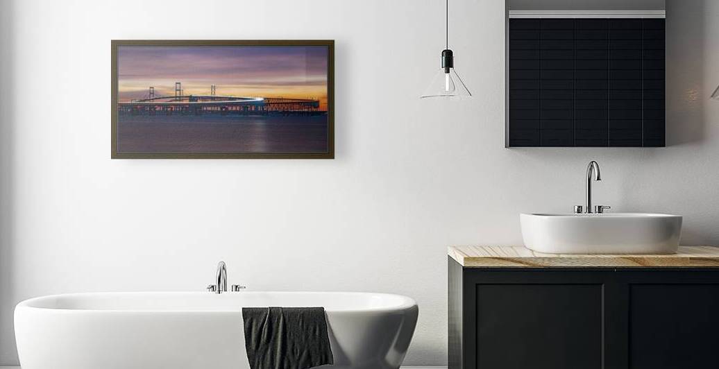 Chesapeake Bay Bridge Sunrise by Geoffrey Prior