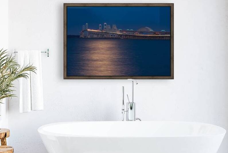 Moonlit Bay Bridge by Geoffrey Prior