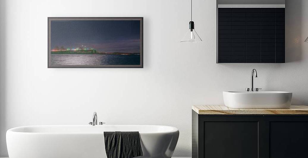 Chesapeake Bay Bridge by Night by Geoffrey Prior