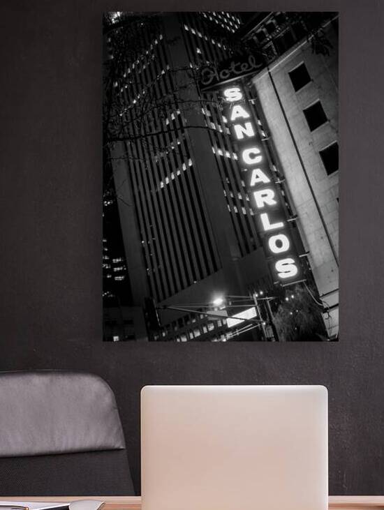 hotel san carlos sign  vertical 316 SanCarlos 13k by Black And White