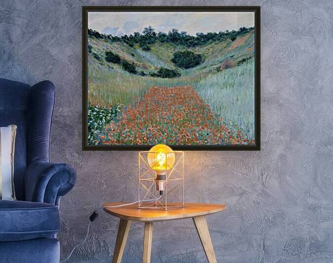 1885 poppy field near giverny monet by Row One Brand