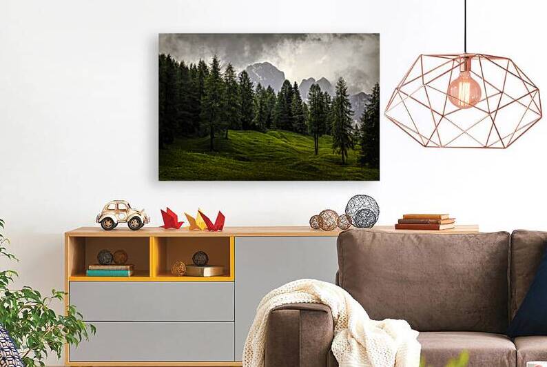 Dolomite Possa di Fassa  Mountain Forest Silhouette by Norma Brandsberg Photography