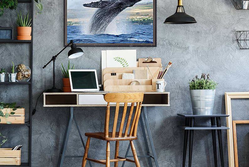 Hawaii, Maui, Humpback Whale Breaching With Island In The Background. by PacificStock