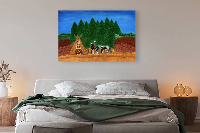 Skin Lodge along Big Stone Lake by Susan Rook Lundell