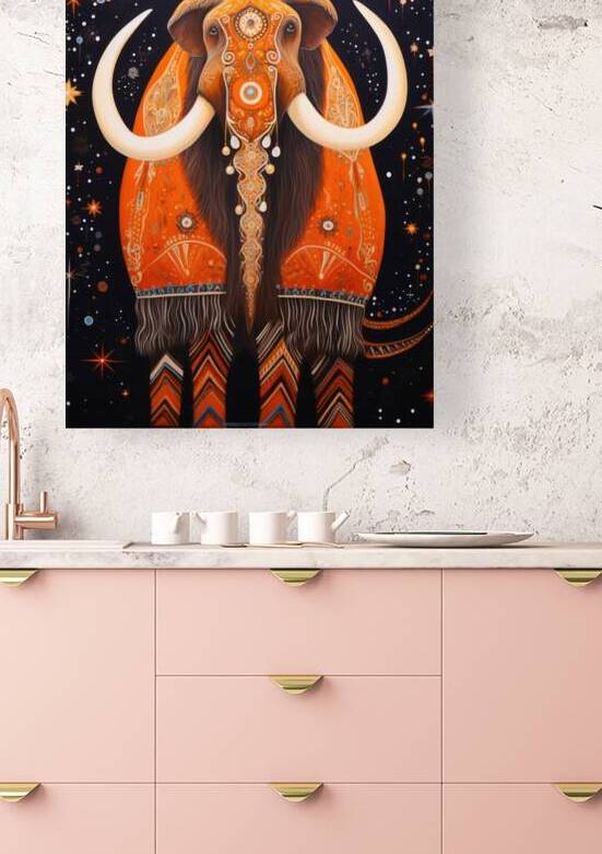 Tribal Animal Art 11 Mastodon by Matthias Hauser