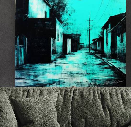 Lithography Cyan  by SykArt Designs