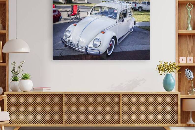 1971 Tan Volkswagen Beetle X 3 by Rich Franco