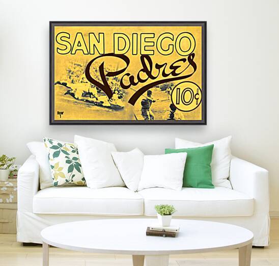 1950s san diego padres remix art by Row One Brand