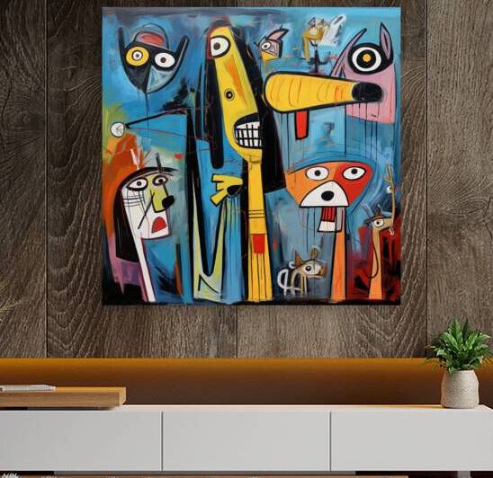 dogs abstract neo expressionism pets animals dist by Sastroredjo