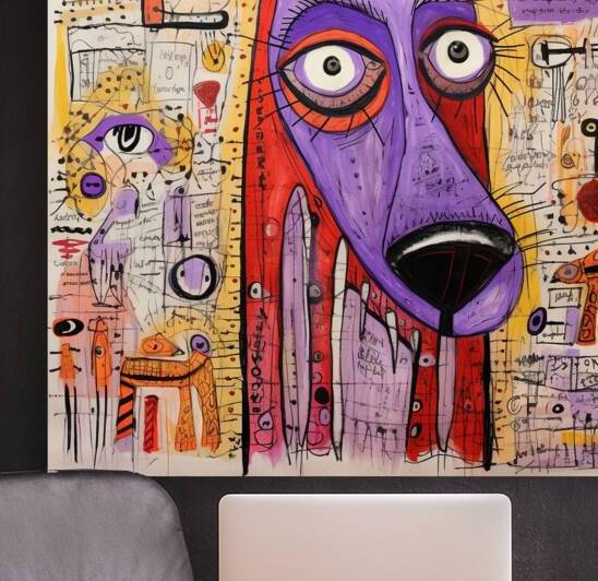 dog abstract pet neo expressionism face animal na by Sastroredjo