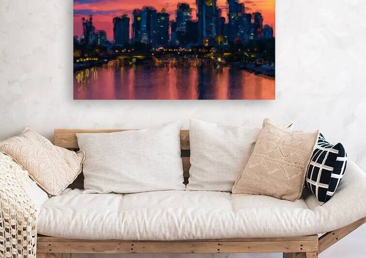 Frankfurt Germany Skyline Abstract by Norma Brandsberg Photography