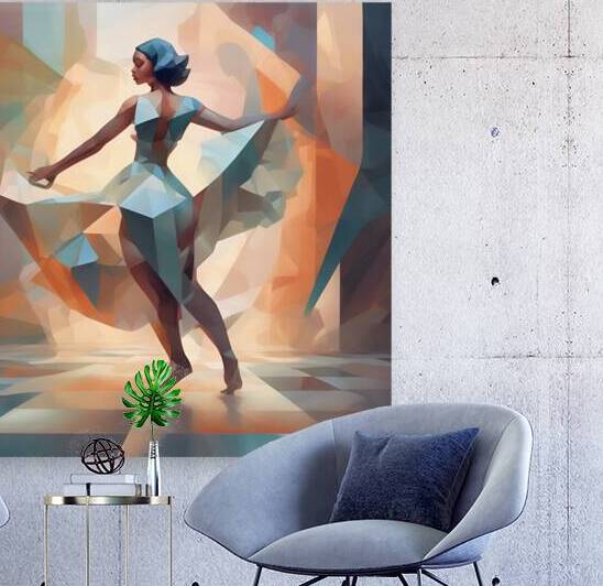  A Lo Fi female character in an ethereal dance  by waleed store