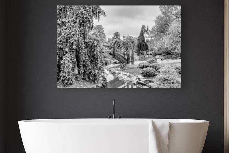 Spring At A Japanese Garden Grayscale by Jennifer White