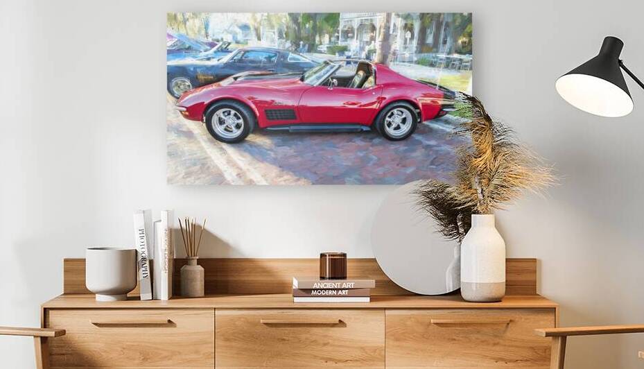 1971 Red C3 Corvette x1 2 by Rich Franco