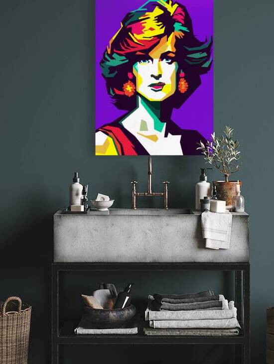 Retro Diana Famous Loved Beauty Woman by Artkreator