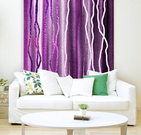 Organic Lines Purple Abstract by Irina Sztukowski