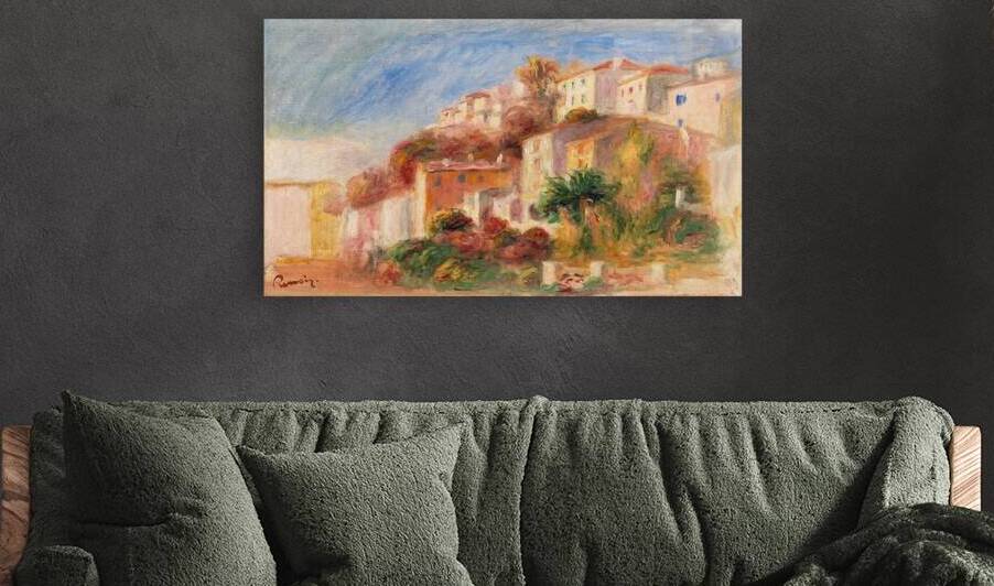 Pierre Auguste Renoir 1841 1919 View from the Garden of the Post Office Cagnes Village vu du jardin de la poste Cagnes 1908 by TOPARTGALLERY