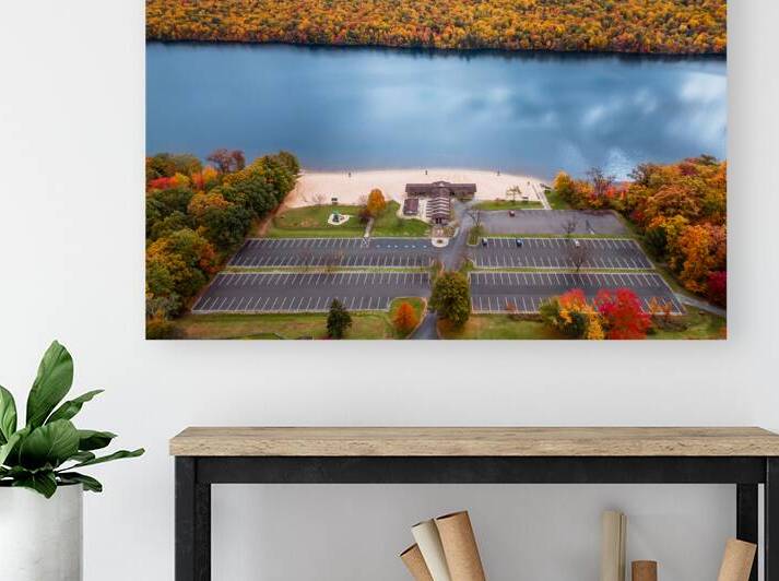 Fall Aerial Mauch Chunk Lake Recreational Area by Jason Fink