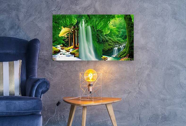 cascade sous les arbres  by baladi