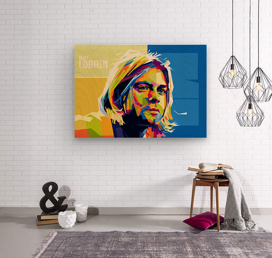 kurt cobain by artwork poster Wall Art