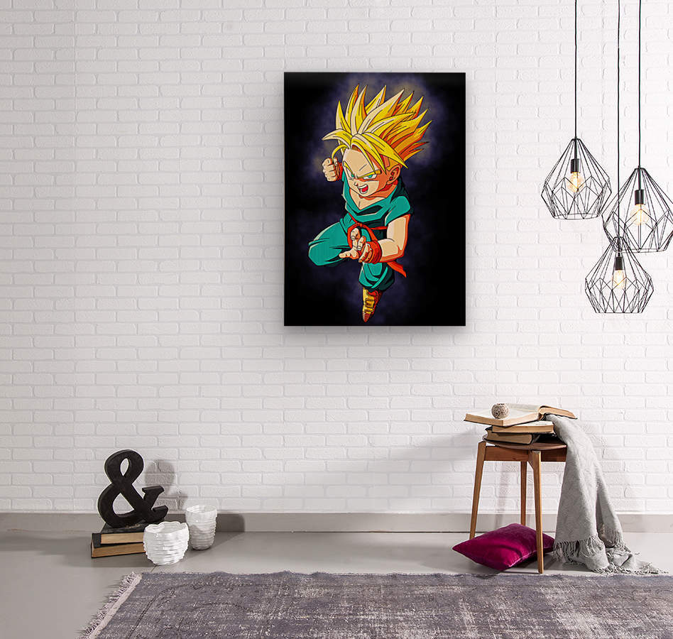 kids Trunks Super saiyan  Wood print