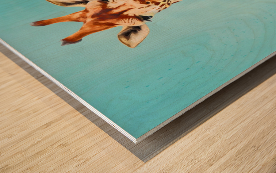 Giraff Wood print