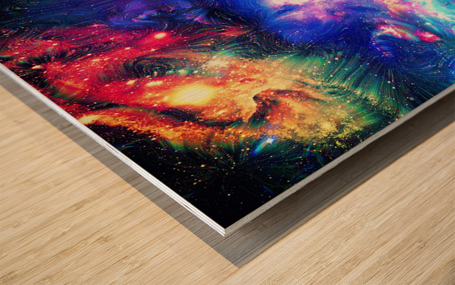 Colorful Galaxy  Wood print