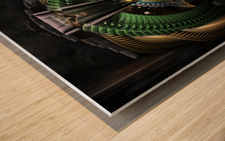The Majesty Of Trilia Fractal Fantasy Portrait Wood print