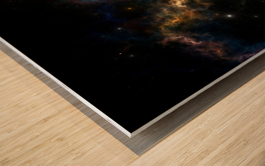 The Sydeous Nexus Cluster Fractal Art Wood print