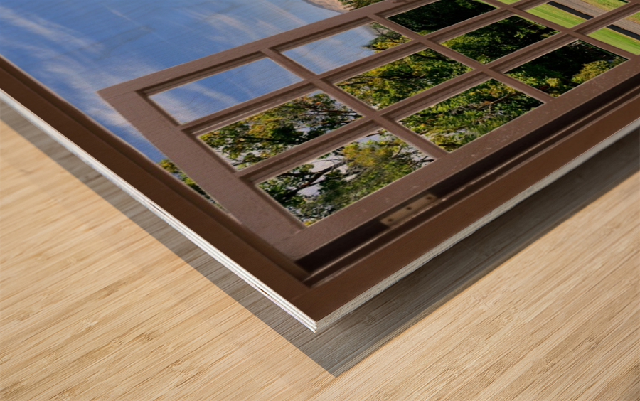 Relaxing Nature Walk - Lawn and Distant Hills Wood print