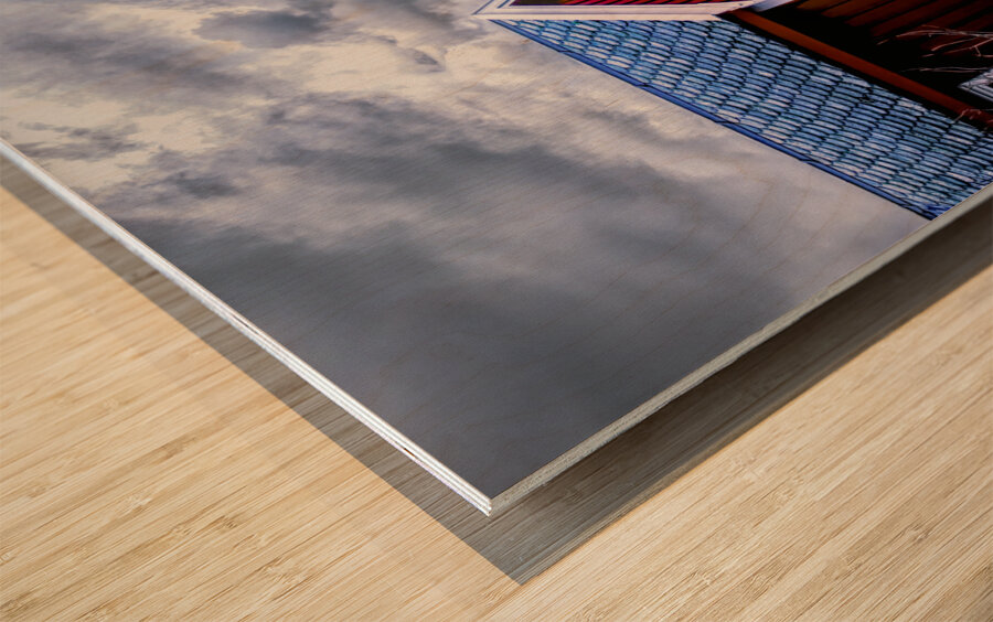 Reine Rorbu Mountain Landscape Wood print