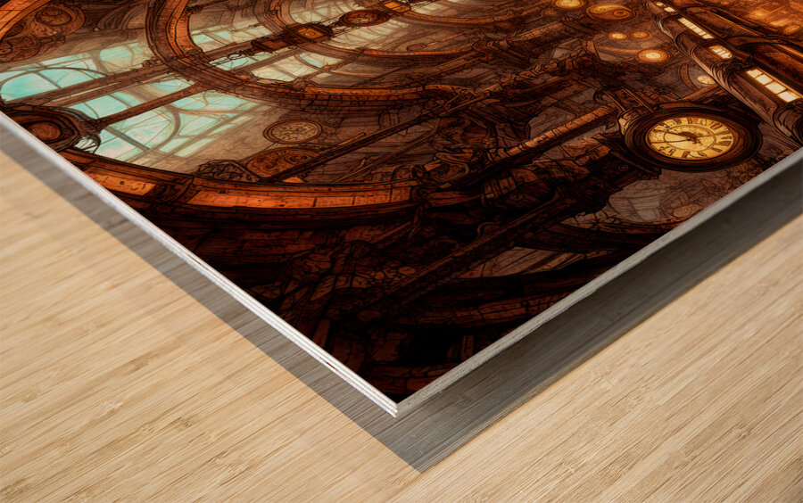 WHOLE FOODS STEAMPUNK STYLE Wood print