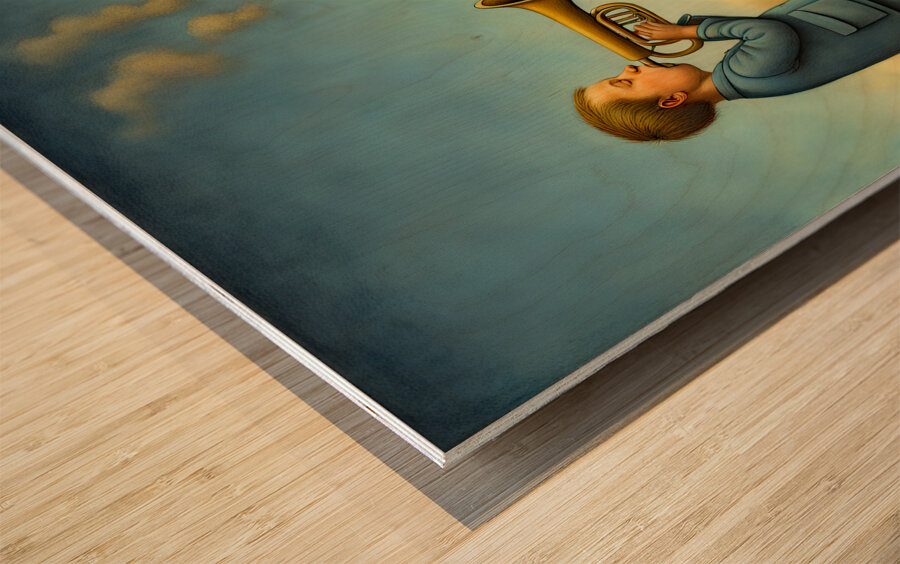 SMOKE ALARM Wood print