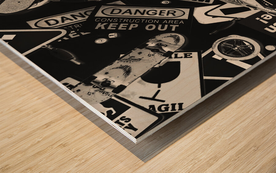 Rolling round flatland Wood print