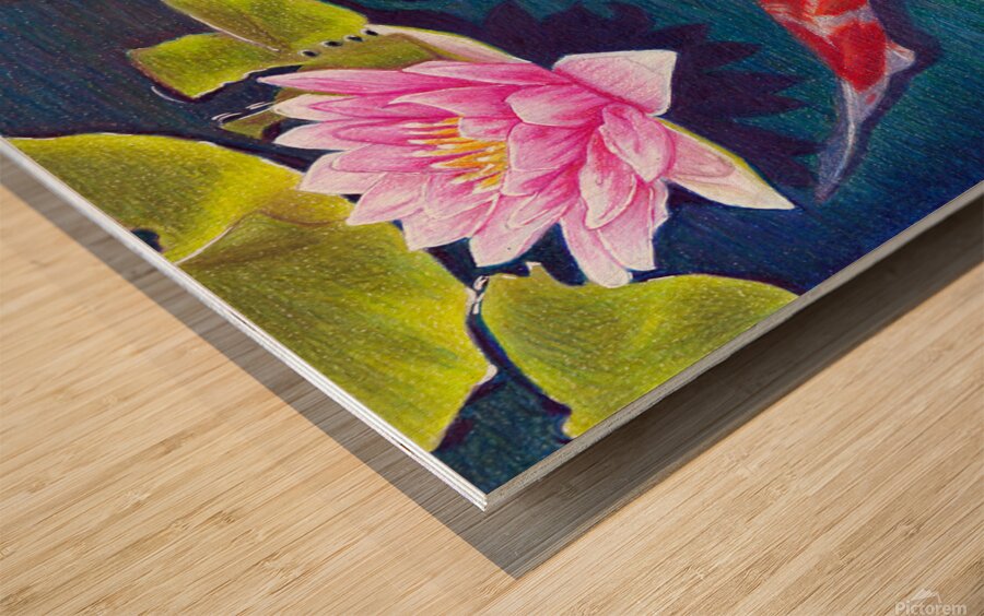 Carpe Koi Wood print