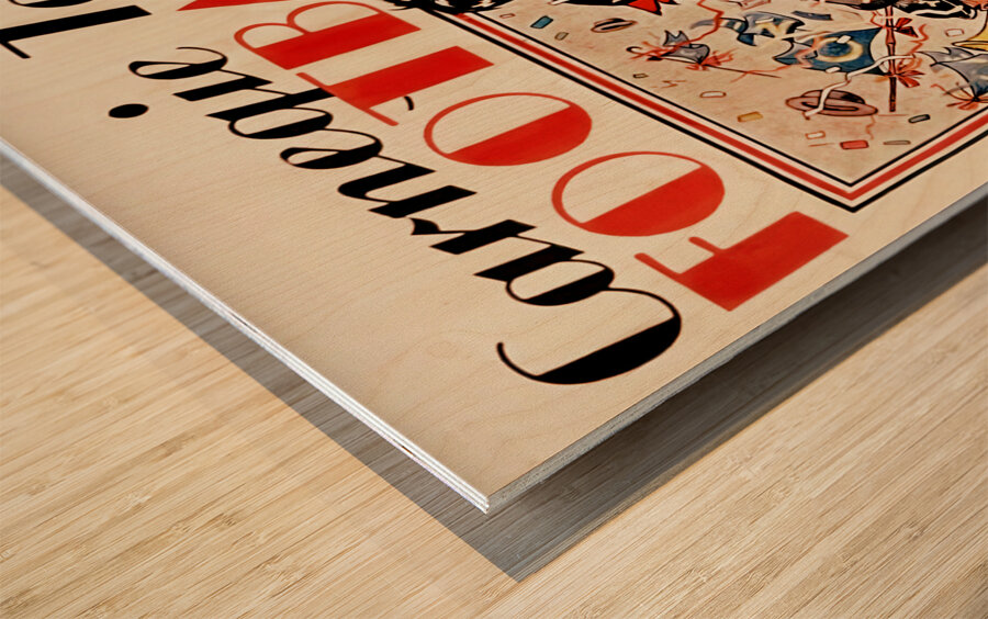 1928 Carnegie Tech Football Program Art Wood print