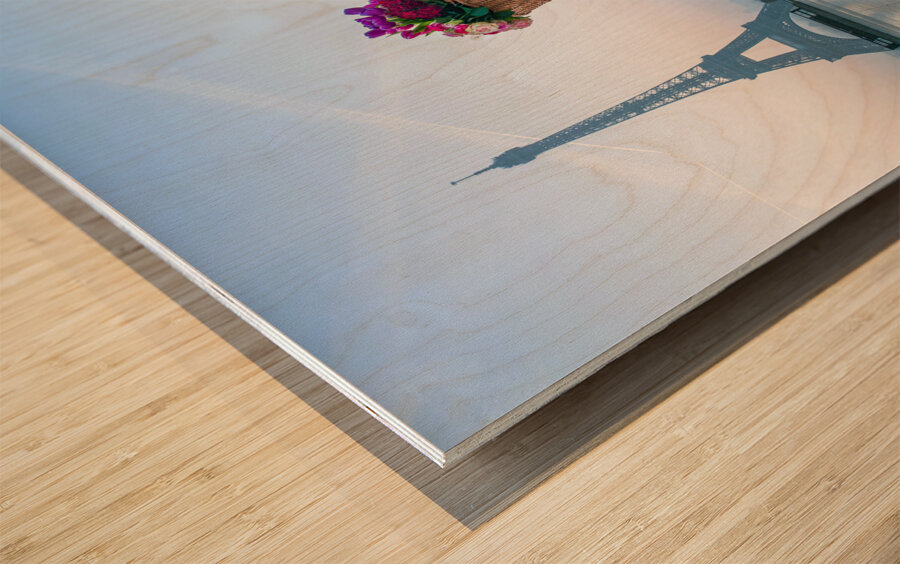 Paris Love Ride Wood print