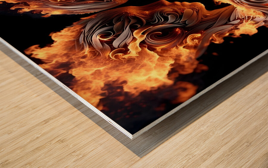 Fire for one fire for two Wood print