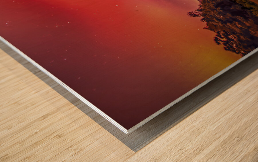 Aurora Over the Peaks of Otter Wood print