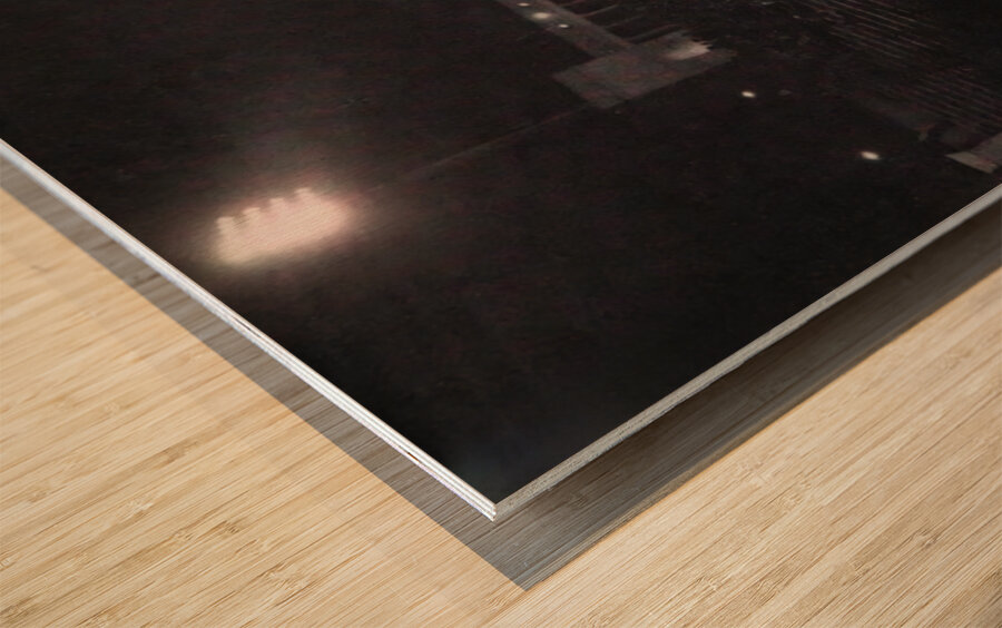 1940s Western Kentucky Night Football Game Wood print