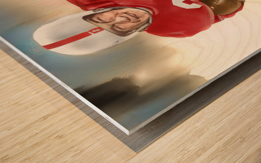 Billy Vessels Oklahoma Heisman Winner Wood print