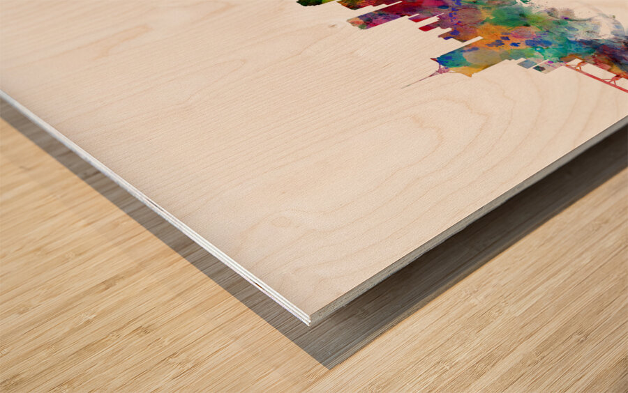 Tulsa Oklahoma Skyline Wood print