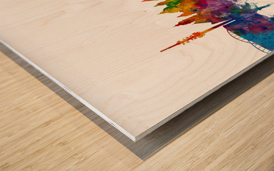 Leipzig Germany Skyline Wood print