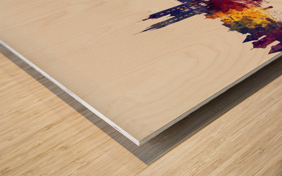 Krakow Poland Skyline Wood print