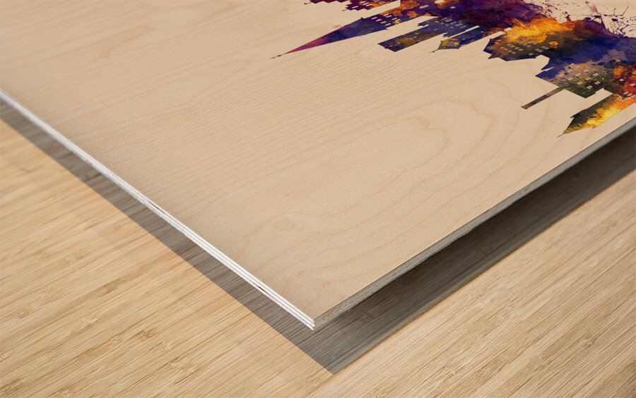 Luneburg Germany Skyline Wood print