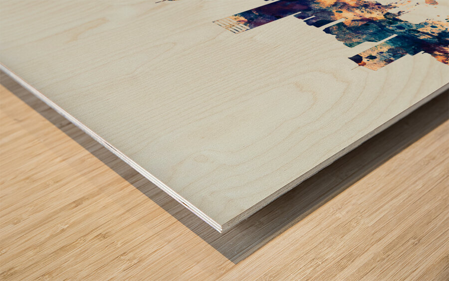 Perth Australia Skyline Wood print