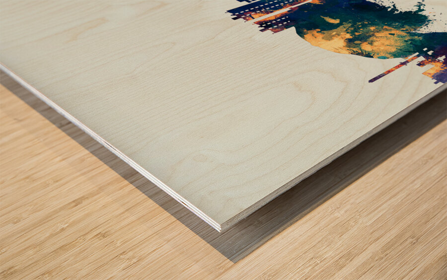 Cedar Falls Iowa Skyline Wood print