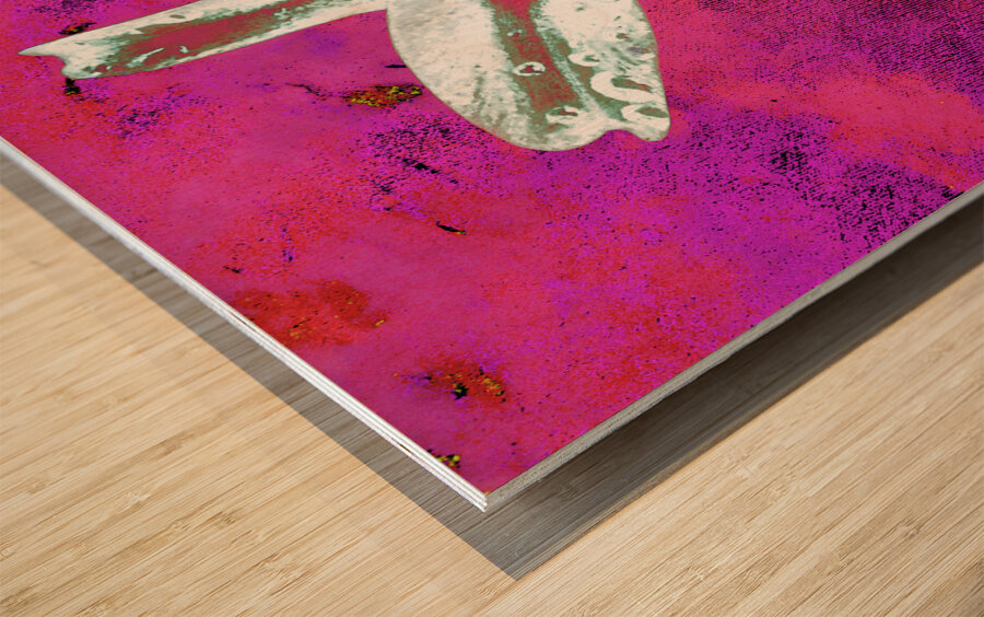 Abstract Contrasting Stunning Lily Flower Wood print