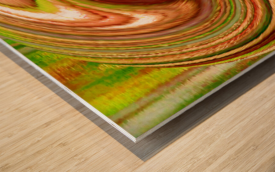 Abstract Swirling Earth Tones Lochan Water Reflections Wood print