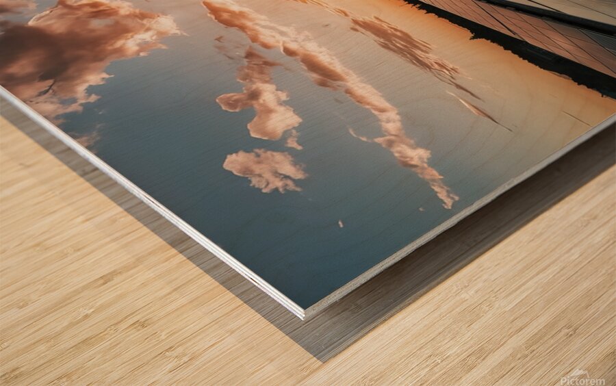 view of a solar photovoltaic cell panels under su 1721225879.7112 Wood print